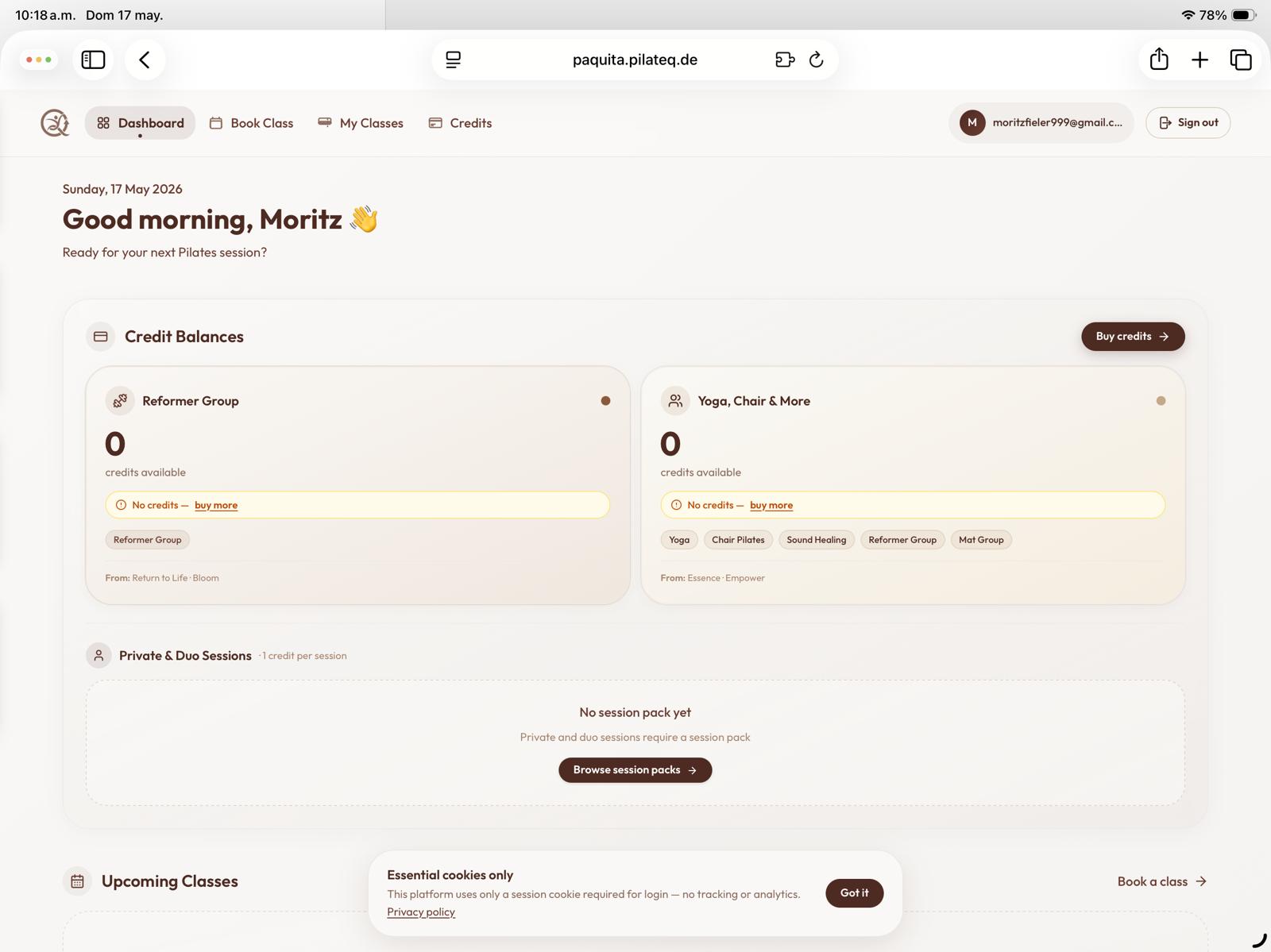 Pilateq Client Dashboard